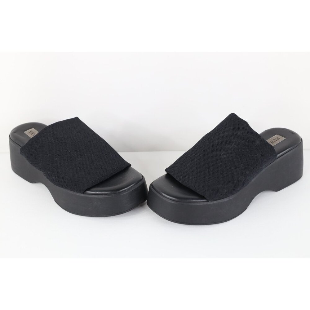 Vintage 90s Y2K Steve Madden Womens EU 36 US 5.5 Slinky Platform Sandals Black
